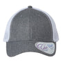 Infinity Her Hats Womens Modern Moisture Wicking Snapback Trucker Hat - Heather Grey/White