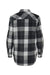 Burnside 5215 Womens Boyfriend Flannel Long Sleeve Button Down Shirt Black/Grey Flat Back