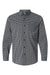Burnside 3291 Mens Burn Long Sleeve Button Down Shirt Grey/Black Flat Front