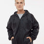Burnside Mens Mentor Wind & Water Resistant Full Zip Hooded Coaches Jacket - Black - NEW