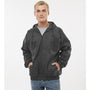 Burnside Mens Mentor Wind & Water Resistant Full Zip Hooded Coaches Jacket - Steel Grey - NEW