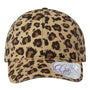 Infinity Her Womens Garment Washed Fashion Print Moisture Wicking Adjustable Hat - Leopard - NEW