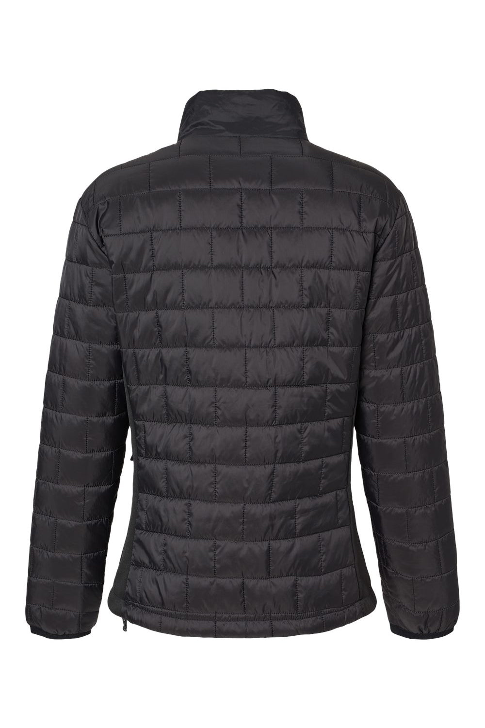 Burnside 5713 Womens Element Full Zip Puffer Jacket Black Flat Back