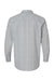 Burnside 5215 Womens Boyfriend Flannel Long Sleeve Button Down Shirt Grey/White Flat Back