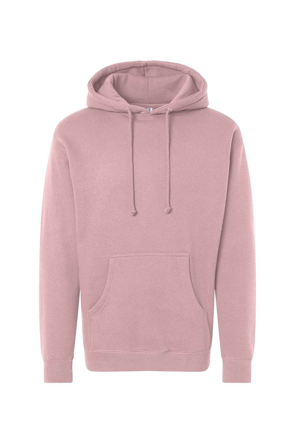 Independent Trading Co. IND4000 Mens Hooded Sweatshirt Hoodie Dusty Pink Flat Front