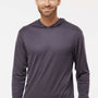 Paragon Mens Bahama Performance Moisture Wicking Long Sleeve Hooded T-Shirt Hoodie - Graphite Grey