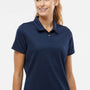 Adidas Womens Micro Pique Short Sleeve Polo Shirt - Collegiate Navy Blue