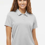 Adidas Womens Heathered Short Sleeve Polo Shirt - Grey Melange