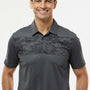 Adidas Mens Camo Chest Print Short Sleeve Polo Shirt - Dark Grey