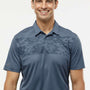 Adidas Mens Camo Chest Print Short Sleeve Polo Shirt - Tech Ink Blue