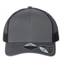Atlantis Hats Mens Sustainable Snapback Trucker Hat - Dark Grey/Black