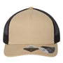 Atlantis Hats Mens Sustainable Snapback Trucker Hat - Khaki/Black