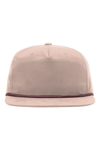 Richardson 256 Mens Umpqua Snapback Hat Pale Peach/Maroon Flat Front