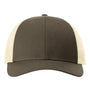 Richardson Mens Snapback Trucker Hat - Chocolate Chip Brown/Birch - NEW