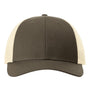 Richardson Hats Mens Snapback Trucker Hat - Chocolate Chip Brown/Birch