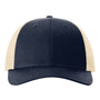 Richardson Hats Mens Snapback Trucker Hat - Navy Blue/Khaki