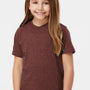 Tultex Youth Fine Jersey Short Sleeve Crewneck T-Shirt - Heather Burgundy