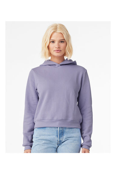 Bella + Canvas 7519 Womens Classic Hooded Sweatshirt Hoodie Dark Lavender Model Front