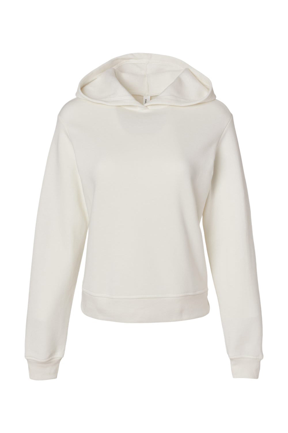 Bella + Canvas 7519 Womens Classic Hooded Sweatshirt Hoodie Vintage White Flat Front