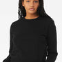 Bella + Canvas Womens Sponge Fleece Classic Crewneck Sweatshirt - Black
