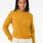 Bella + Canvas Womens Sponge Fleece Classic Crewneck Sweatshirt - Heather Mustard