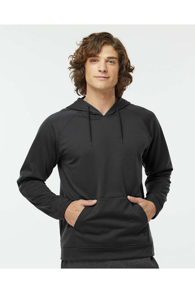 Paragon 305 Mens Vail Performance Fleece Hooded Sweatshirt Hoodie Black Model Front