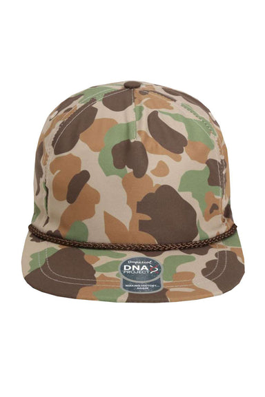 Imperial DNA010 Mens The Aloha Rope Hat Frog Skin Camo/Brown Flat Front