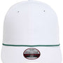 Imperial Hats Mens The Wingman Moisture Wicking Snapback Hat - White/Dark Green