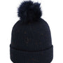 Imperial Hats Unisex The Montage Pom Cuffed Beanie - Navy Blue - Closeout