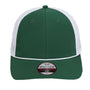 Imperial Hats Mens The Night Owl Performance Moisture Wicking Snapback Hat - Forest Green/White