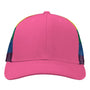 Kati Hats Mens Printed Mesh Snapback Trucker Hat - Hot Pink/Rainbow