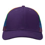 Kati Hats Mens Printed Mesh Snapback Trucker Hat - Purple/Rainbow