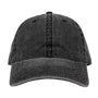 The Game Mens Pigment Dyed Adjustable Hat - Black - NEW