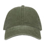 The Game Mens Pigment Dyed Adjustable Hat - Light Olive Green - NEW