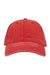 The Game GB465 Mens Pigment Dyed Hat Red Flat Front