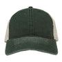 The Game Mens Pigment Dyed Adjustable Trucker Hat - Bottle Green/Stone - NEW