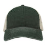 The Game Hats Mens Pigment Dyed Adjustable Trucker Hat - Bottle Green/Stone - Closeout