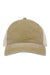 The Game GB460 Mens Pigment Dyed Trucker Hat Khaki/Stone Flat Front