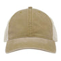 The Game Mens Pigment Dyed Adjustable Trucker Hat - Khaki/Stone - NEW