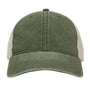 The Game Mens Pigment Dyed Adjustable Trucker Hat - Light Olive Green/Stone - NEW