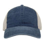 The Game Mens Pigment Dyed Adjustable Trucker Hat - Navy Blue/Stone - NEW