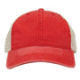 The Game Hats Mens Pigment Dyed Adjustable Trucker Hat - Red/Stone - Closeout