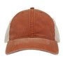 The Game Mens Pigment Dyed Adjustable Trucker Hat - Texas Orange/Stone - NEW