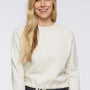 LAT Womens Relaxed Boxy Fleece Crewneck Sweatshirt - Heather Natural