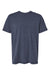 LAT 6902 Mens Vintage Wash Short Sleeve Crewneck T-Shirt Navy Blue Flat Front