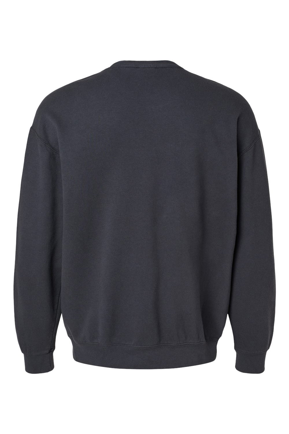 Comfort Colors 1466 Mens Garment Dyed Fleece Crewneck Sweatshirt Black Flat Back