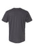American Apparel 2004CVC Mens CVC Short Sleeve Henley T-Shirt Heather Charcoal Grey Flat Back