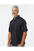 Paragon 700 Mens Hatteras Performance Short Sleeve Button Down Shirt Black Model Side