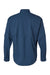 Paragon 702 Mens Kitty Hawk Performance Long Sleeve Button Down Shirt Navy Blue Flat Back