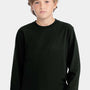 Next Level Youth Long Sleeve Crewneck T-Shirt - Black